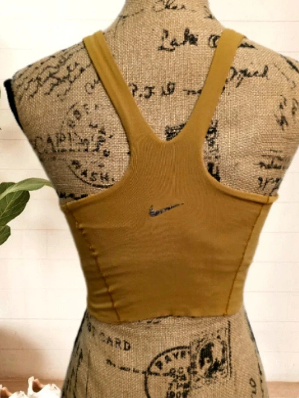 3 For $30😃 Nike Yoga Dri-Fit Lux Cropped High Neck Top Sports Bra In Gold Suede